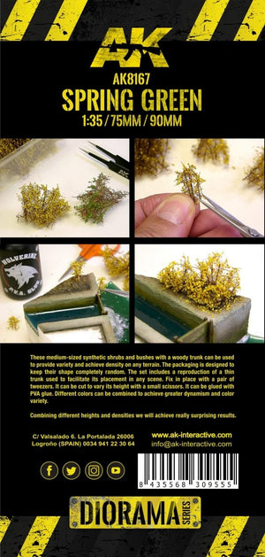 AK Interactive AK8167 SPRING GREEN SHRUBBERIES 75MM / 90MM 1/35 – zdjęcie 3