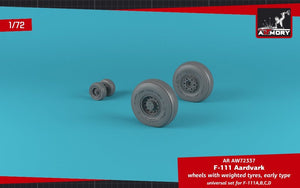 Armory Models AW72337 F-111A/B/C/D Aardvark wheels w/ weighted tires 1/72 – image 2