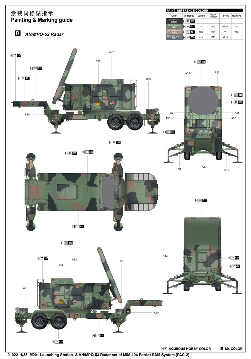 Trumpeter 01022 M901 Launching Station – zdjęcie 2