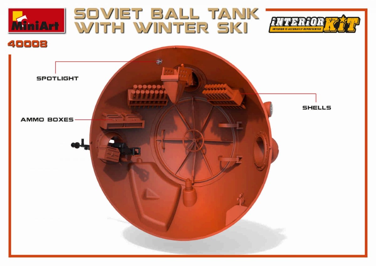 MiniArt 40008 SOVIET BALL TANK w/ WINTER SKI. INTERIOR KIT 1/35 – image 18