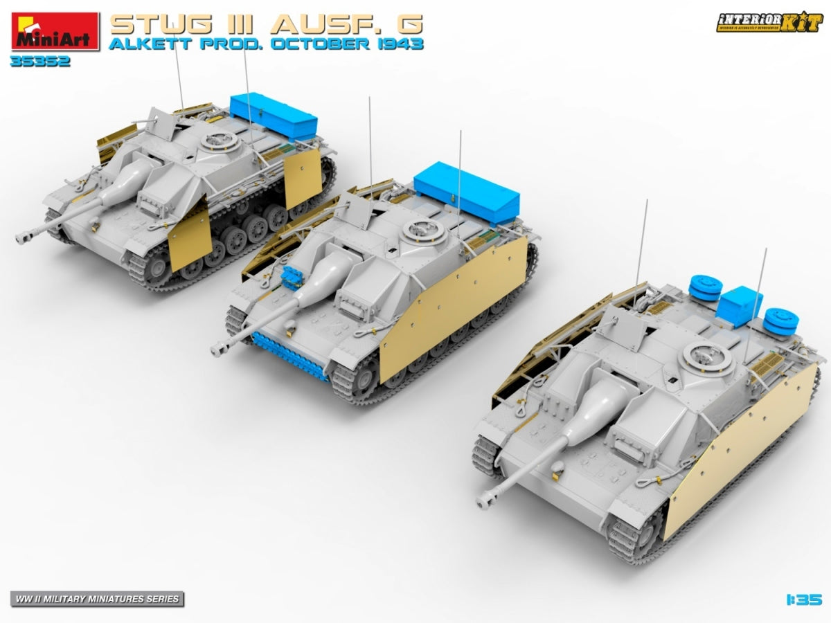 MiniArt 35352 STUG III AUSF. G ALKETT PROD. OCTOBER 1943 INTERIOR KIT 1/35 – zdjęcie 9