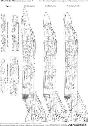 HobbyDecal ST32042V1 F-4 Panel numbers White stencil font ver 1 1/32 – image 7