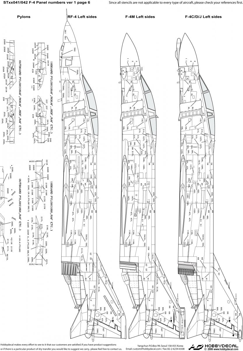 HobbyDecal ST32042V1 F-4 Panel numbers White stencil font ver 1 1/32 – image 7