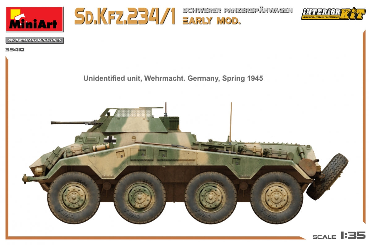 MiniArt 35410 Sd.Kfz.234/1 Schwerer Panzerspahwagen. EARLY MOD. INTERIOR KIT 1/35 – zdjęcie 18