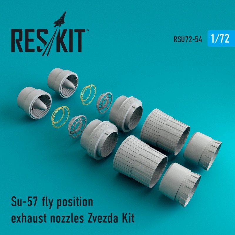RESKIT RSU72-0054 Tuyères d'échappement de position de vol Su-57 pour Zvezda 1/72