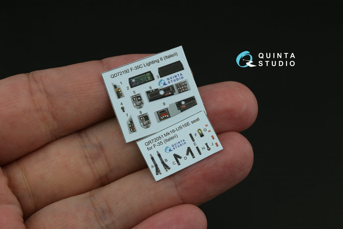 Quinta Studio QD72192 F-35C Lighting II 3D-Printed &amp;amp; coloured Interior on decal paper (Italeri) 1/72 – zdjęcie 2