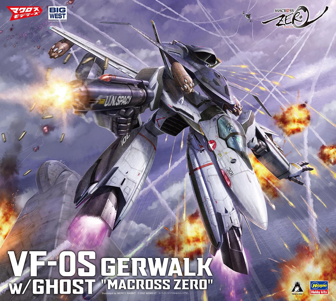 Hasegawa 65889 VF-0S Gerwalk w/ Ghost "Macross Zero" 1/72