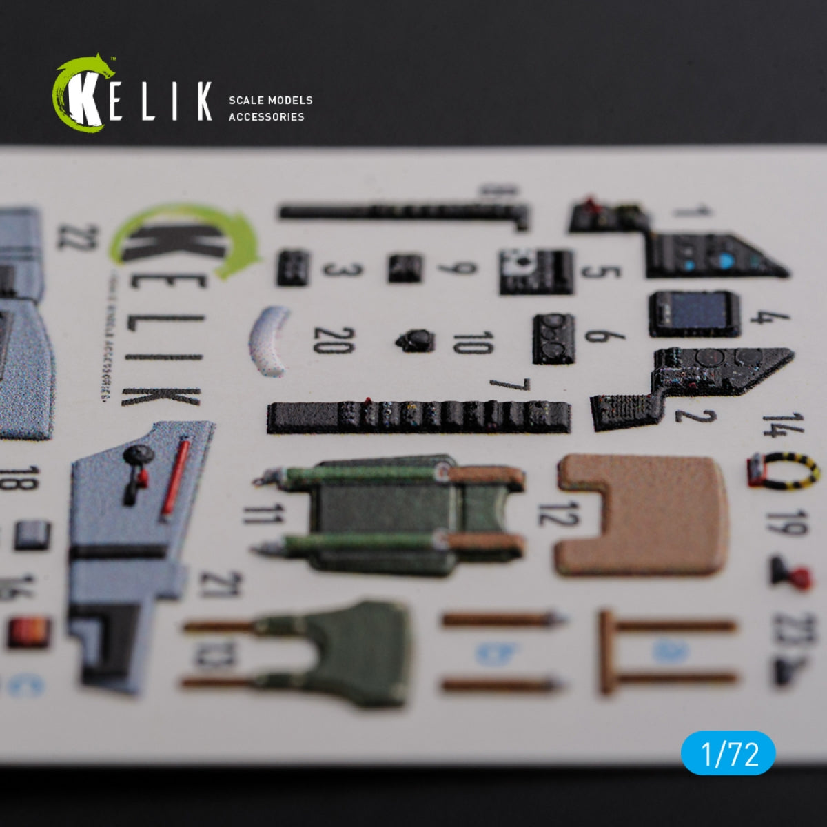 KELIK K72119 Mirage 2000C interior 3D decals forModelSvit kit 1/72 – zdjęcie 6