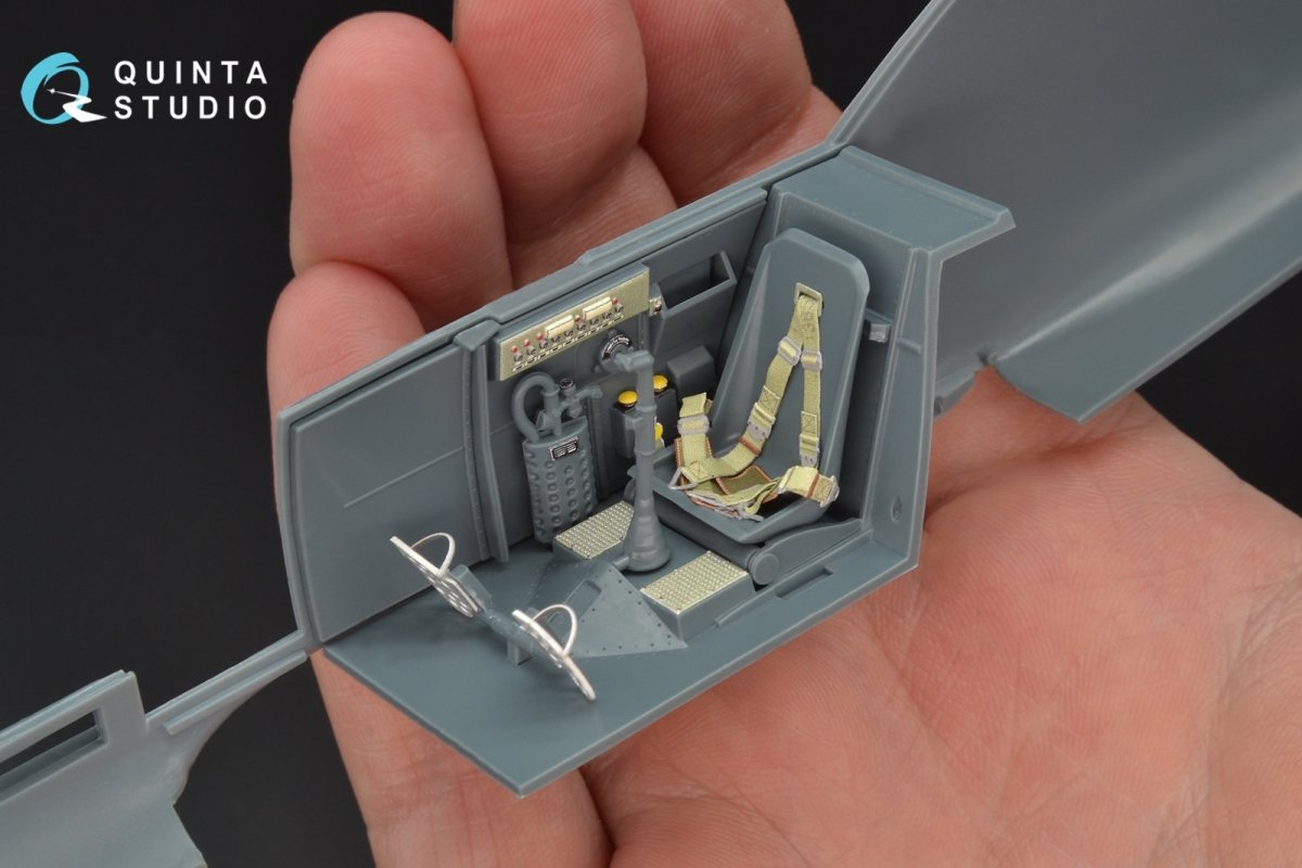 Quinta Studio QD32048 Bf 109E-3 3D-Printed &amp;amp; colored Interior on decal paper (for Eduard kit) 1/32 – image 7