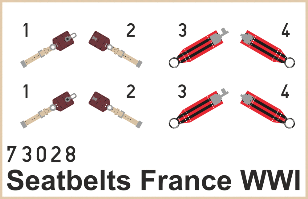 Eduard 73028 Seatbelts France WWI SUPERFABRIC 1/72