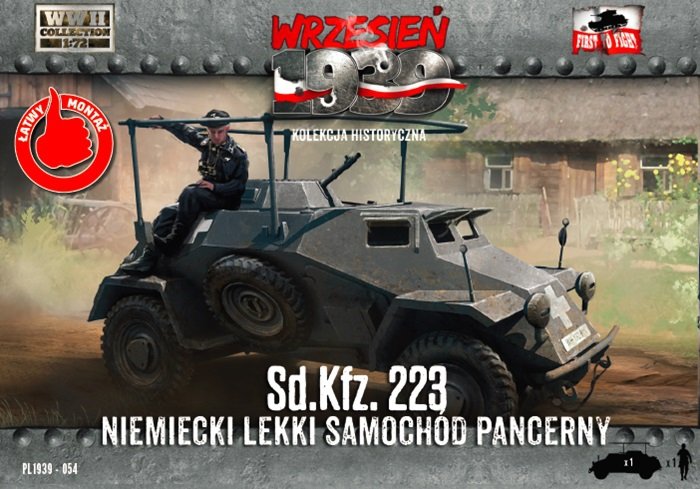 First to Fight PL054 Niemiecki lekki samochód pancerny Sd.Kfz. 223 1/72 – immagine 2