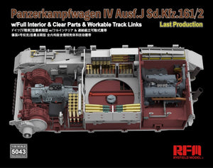 Rye Field Model 5043 Panzerkampfwagen IV Ausf.J Sd.Kfz.161/2 (w/full interior&amp;amp;clear parts&amp;amp;workle track links) 1/35 – zdjęcie 8