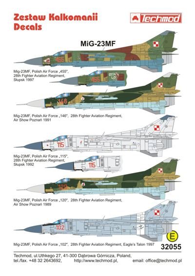 Techmod 32055 MiG-23MF 1/32 – zdjęcie 2