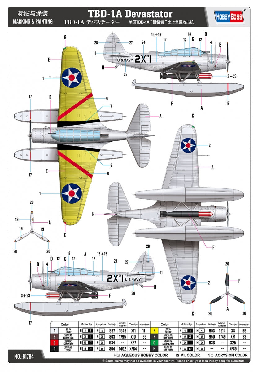 Hobby Boss 81784 TBD-1A Devastator 1/48 – image 3
