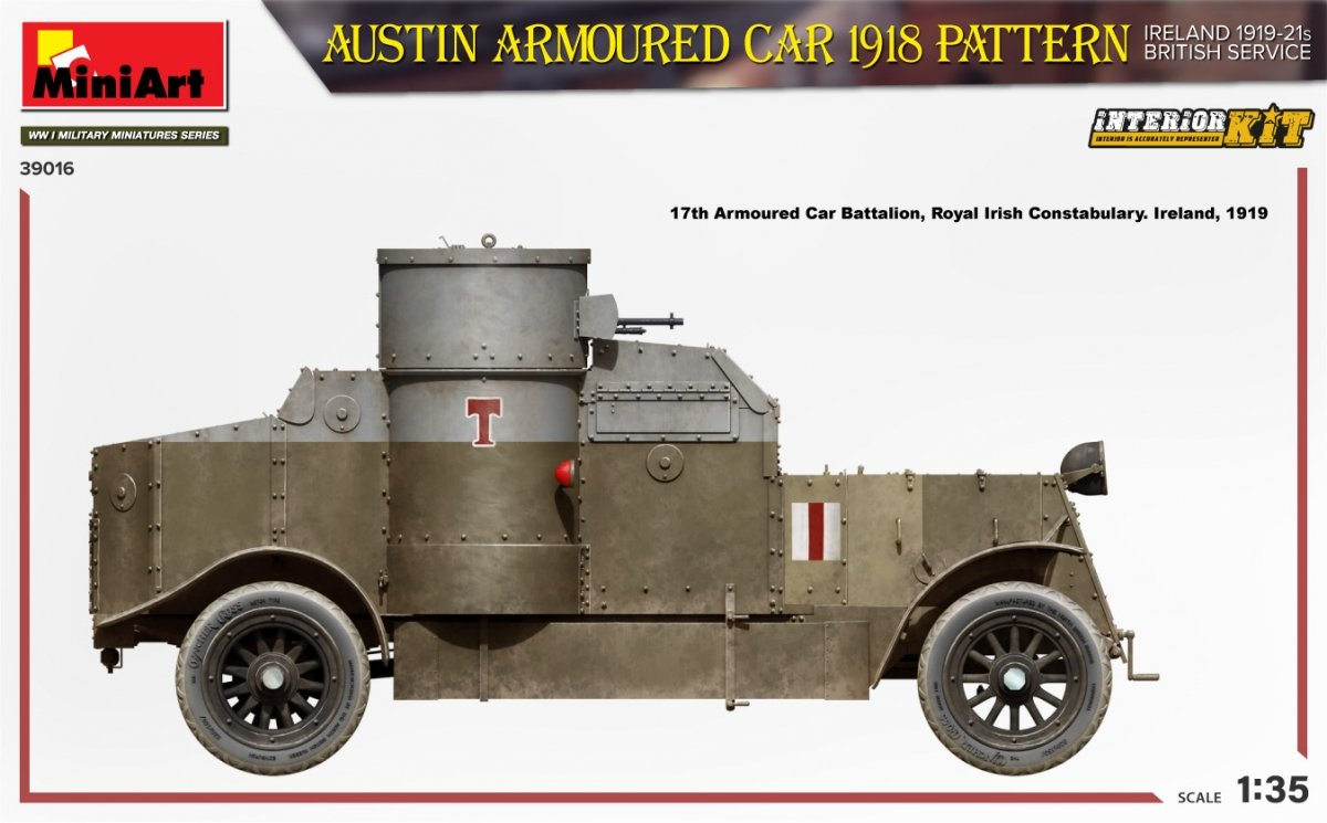 MiniArt 39016 AUSTIN ARMOURED CAR 1918 PATTERN. IRELAND 1919-21. BRITISH SERVICE. INTERIOR KIT 1/35 – zdjęcie 4