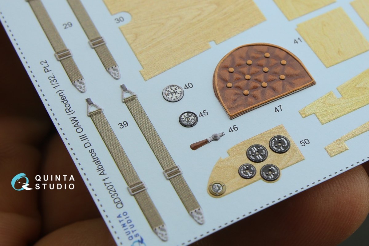 Quinta Studio QD32071 Albatros D.III OAW 3D-Printed &amp;amp; coloured Interior on decal paper (for Roden kit) 1/32 – zdjęcie 3