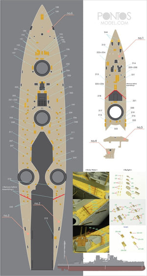Pontos 35028WD1 HMS Dreadnought Wooden Deck set 1907 1/350 – image 5