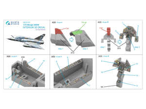 Quinta Studio QD72137 Mirage 2000N 3D-Printed coloured Interior on decal paper (Dream Model) 1/72 – zdjęcie 2