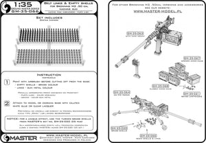 Master GM-35-066 Łączniki pasa nabojowego i puste łuski do karabinu Browning M2 .50 cal (150 szt.+150 szt.) 1/35 – zdjęcie 9