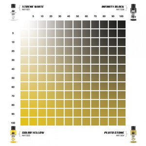 AK Interactive AK1544 DUAL EXO SET 2 – 2A SOLAR YELLOW &amp;amp; 2B PLUTO STONE – immagine 2