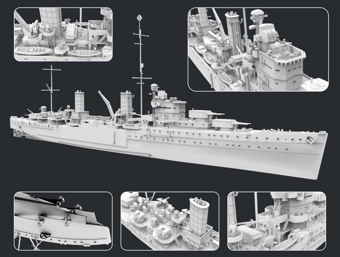 FlyHawk Model FH1109s HMS Penelope 1940 - Deluxe Edition 1/700 – image 2