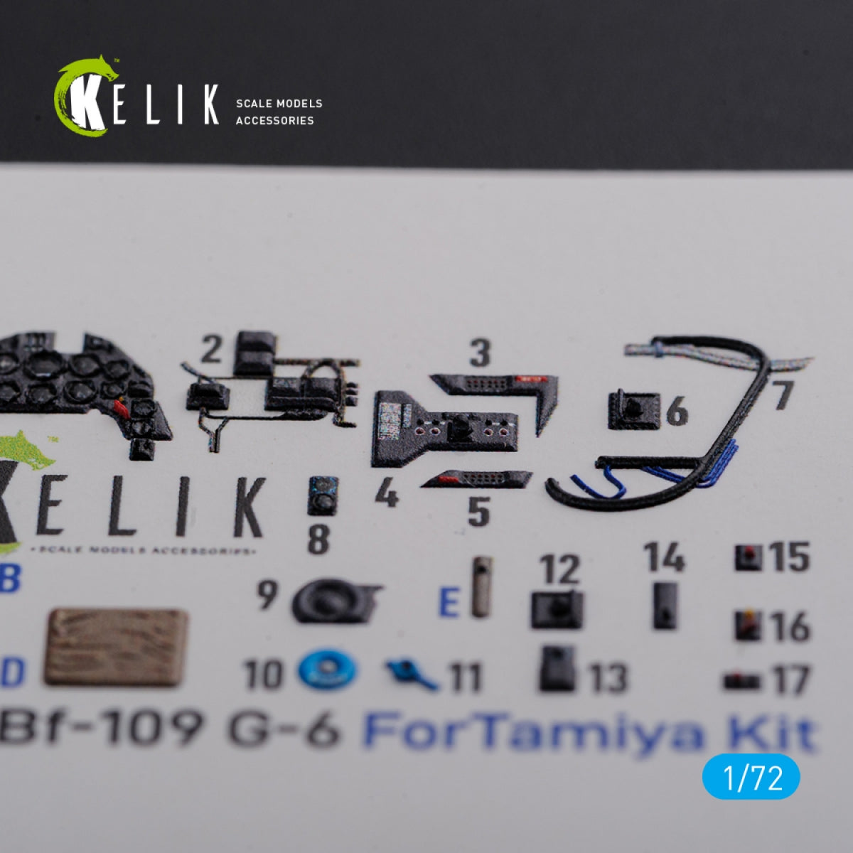 KELIK K72105 BF109 G-6 interior 3D decals for Tamiya kit 1/72 – zdjęcie 4