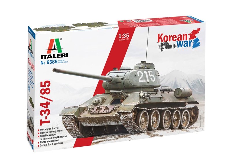 Italeri 6585 T-34/85 Korean War 1/35 – zdjęcie 2