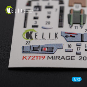 KELIK K72119 Mirage 2000C interior 3D decals forModelSvit kit 1/72 – zdjęcie 4