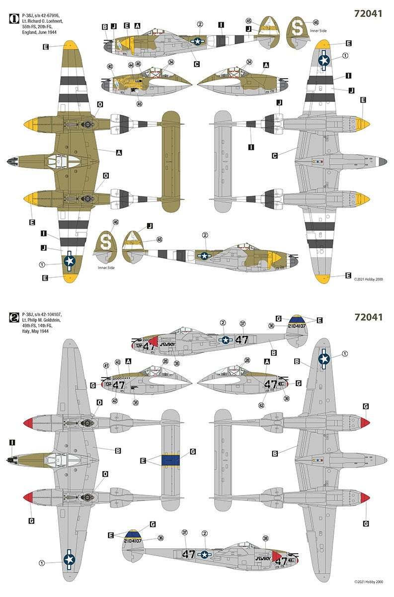 Hobby 2000 72041 P-38J Lightning - Europe 1944 1/72 – image 3