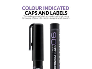 Gaahleri GM-MS06 Metallic Series Markers Zirconium Black