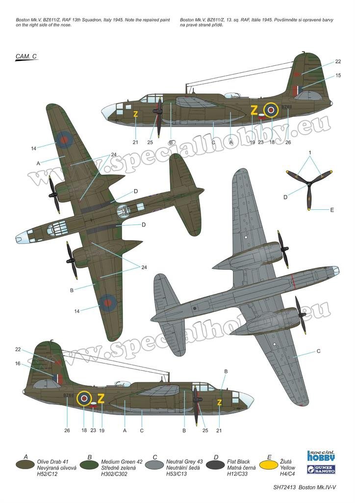 Special Hobby 72413 Boston Mk. IV/ V &amp;#39;The Last Version in RAF and Free French Service&amp;#39; 1/72 – Bild 6