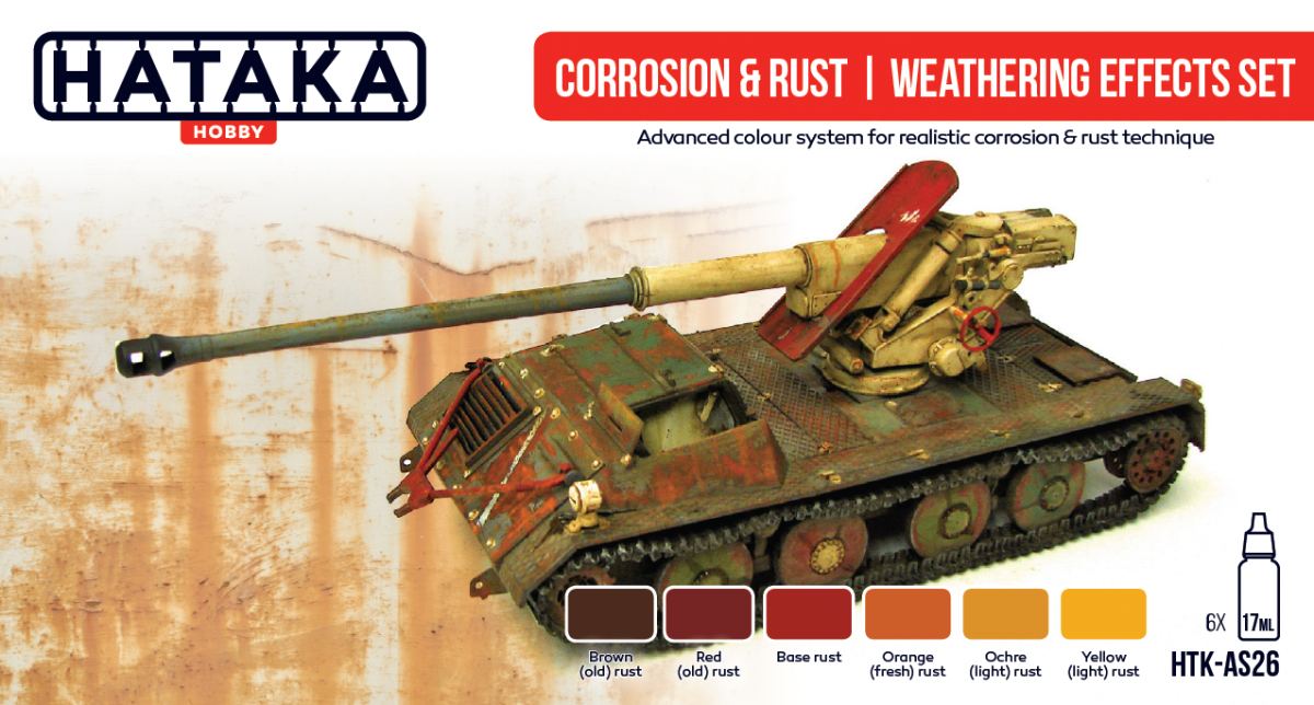 Hataka HTK-AS26 Corrosion rust weathering effects set (6x17ml)