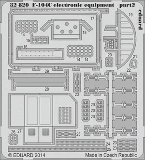 Eduard 32820 F-104C electronic equipment 1/32 Italeri – zdjęcie 2