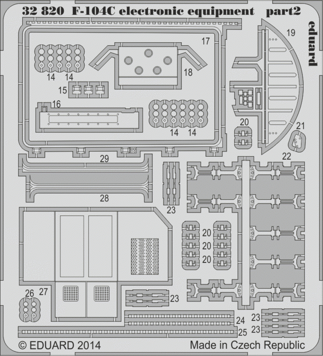 Eduard 32820 F-104C electronic equipment 1/32 Italeri – zdjęcie 2