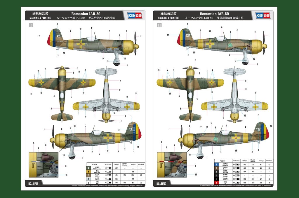 Hobby Boss 81757 Romanian IAR-80 1/48 – zdjęcie 3