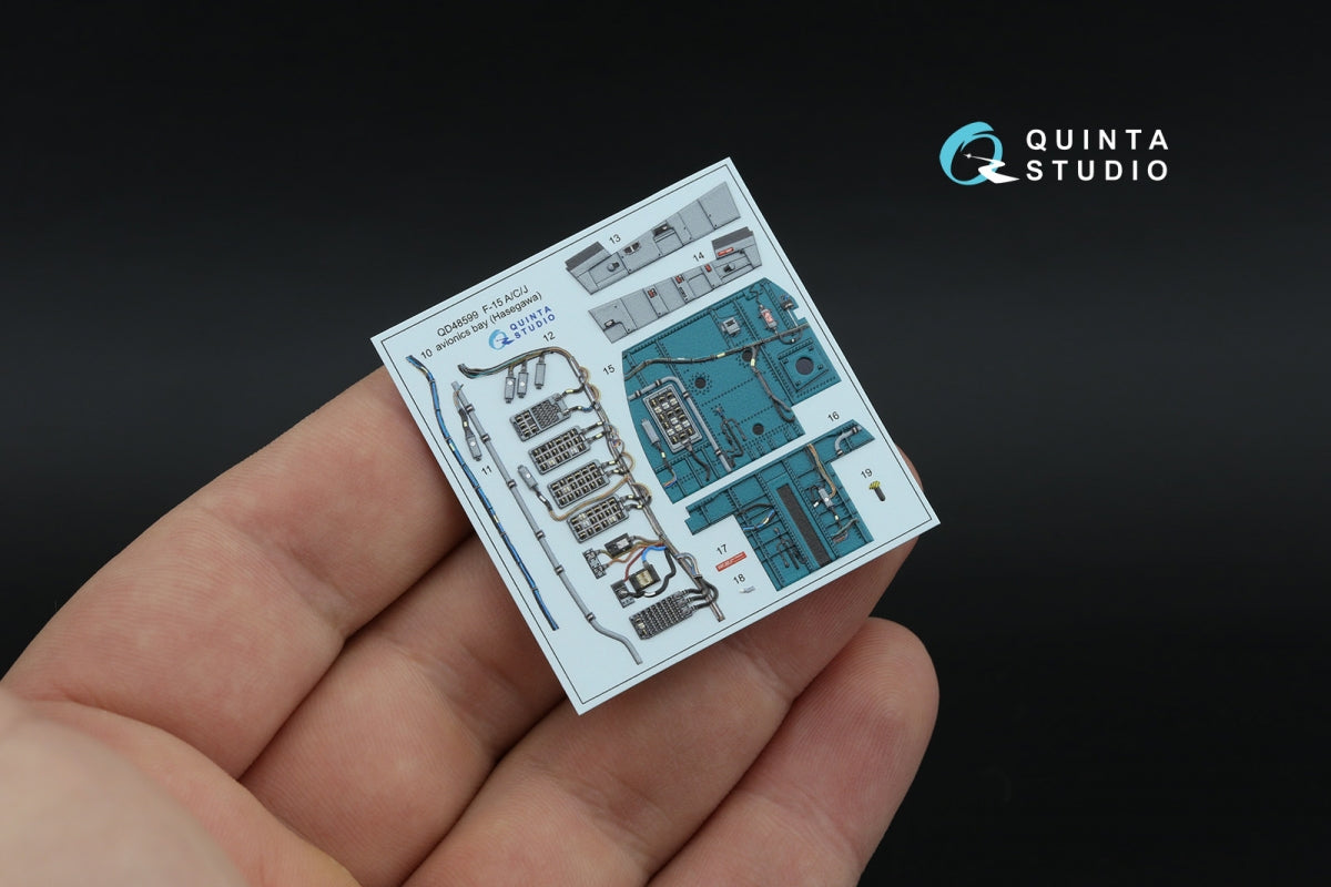 Quinta Studio QD48597 F-15A/F-15C Early/F-15J Early 3D-Printed &amp;amp; coloured Interior on decal paper (Hasegawa) 1/48 – zdjęcie 7