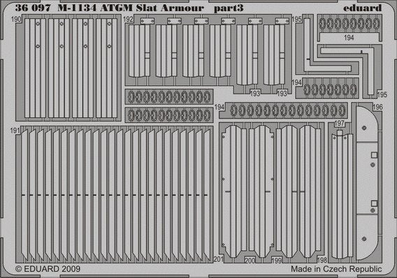 Eduard 36097 M-1134 ATGM slat armour 1/35 AFV Club – zdjęcie 2