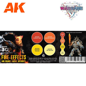 AK Interactive AK1071 WARGAME COLOR SET. FIRE EFFECTS. 4x17 ml – zdjęcie 2