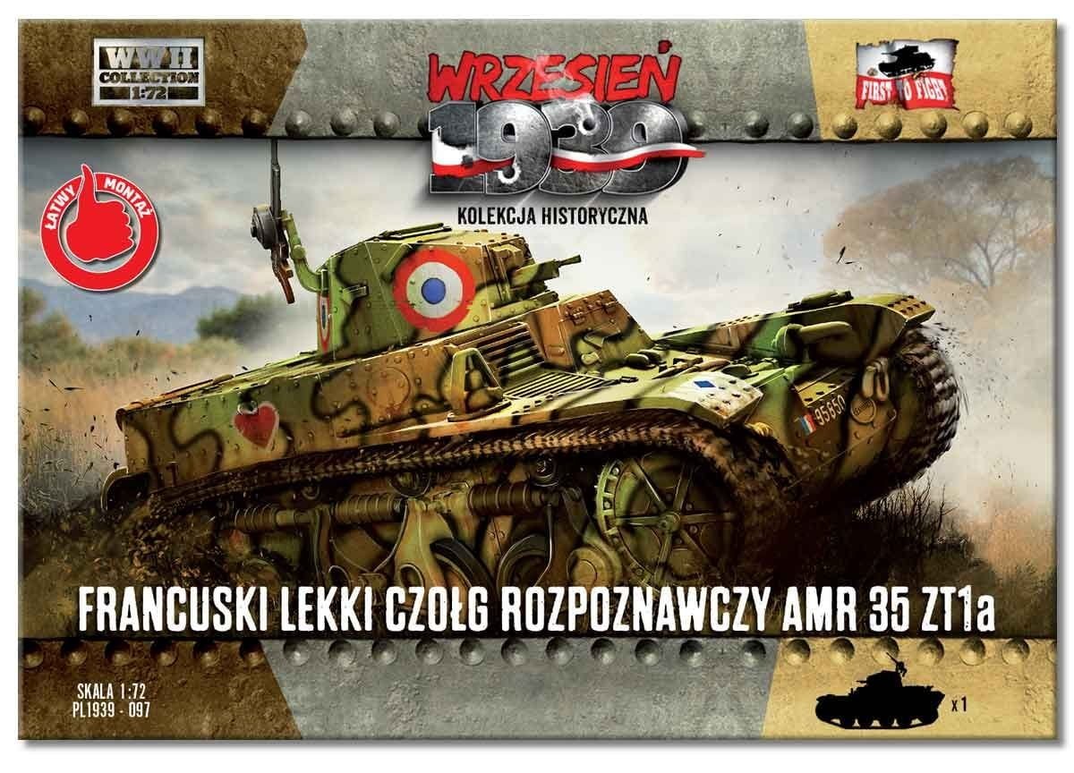 First To Fight PL097 French Light Reconnaissance Tank AMR 35 ZT1a 1/72 – image 2