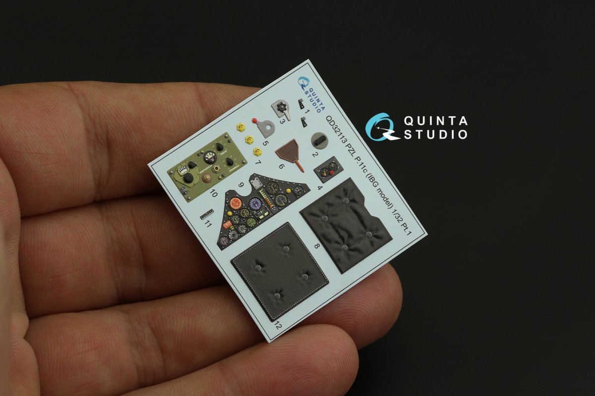 Quinta Studio QD32113 PZL P.11c 3D-Printed &amp;amp; coloured Interior on decal paper (IBG model) 1/32 – zdjęcie 5