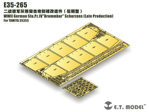 ET Model E35-265 WWII German Stu.Pz.IV&amp;quot;Brummbar&amp;quot; Schurzens（Late Production) Tamiya 35353 1/35