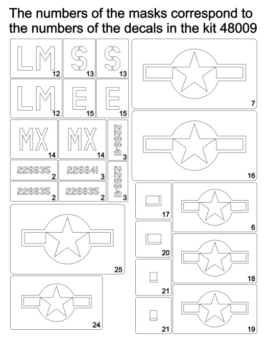 Omask 34046 P-47D-25RE Thunderbold masks (for Miniart 48009) 1/48 – zdjęcie 2
