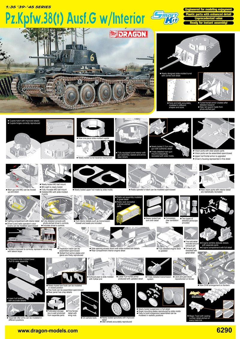 Dragon 6290 Pz.Kpfw.38(t) Ausf.G w/Interio 1/35 – zdjęcie 2