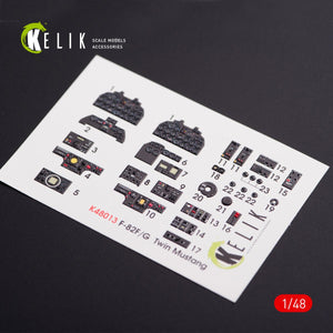 KELIK K48013 F-82 (F,G) &amp;quot;TWIN MUSTANG&amp;quot; INTERIOR 3D DECALS FOR MODELSVIT KIT 1/48 – zdjęcie 2