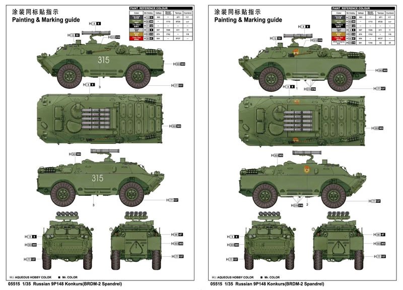 Trumpeter 05515 Russian 9P148 Konkurs BRDM-2 Spandrel 1/35 – zdjęcie 2