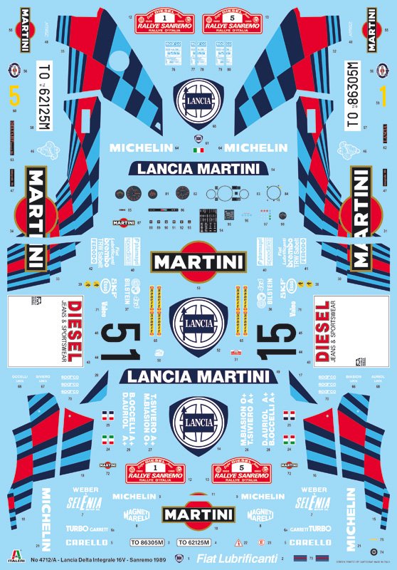 Italeri 4712 Lancia Delta HF Integrale Sanremo 1989 1/12 – zdjęcie 16