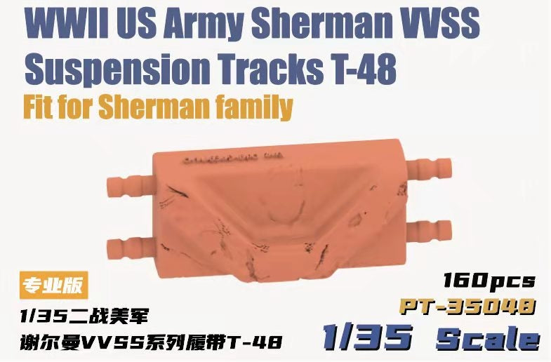 Heavy Hobby PT35048 Chenilles à suspension VVSS pour Sherman T-48 de l'armée américaine (Seconde Guerre mondiale) au 1/35