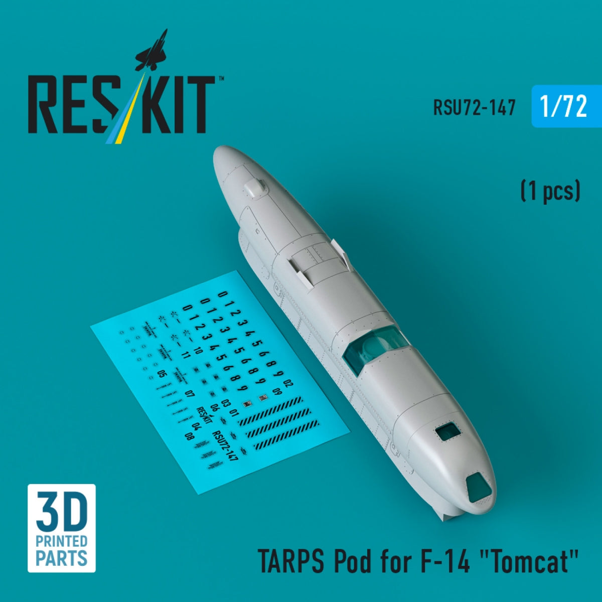 RESKIT RSU72-0147 TARPS pod for F-14 &amp;quot;Tomcat&amp;quot; (1 pcs) (3D Printed) 1/72 – zdjęcie 4