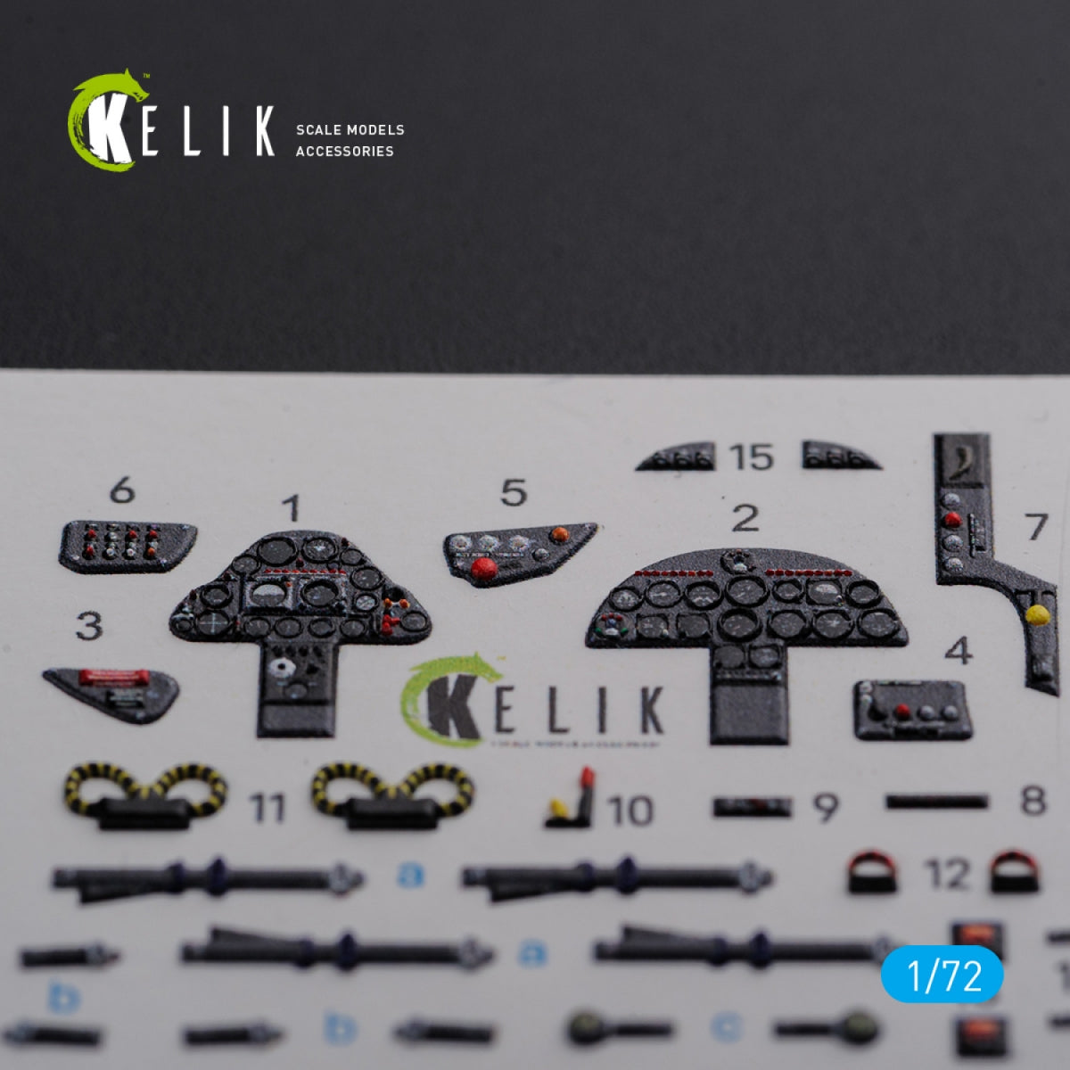 KELIK K72093 Folland Gnat T.1 interior 3D decals for Airfix kit 1/72 – zdjęcie 2