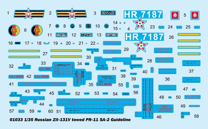 Trumpeter 01033 Russian Zil-131V towed PR-11 SA-2 Guideline 1/35 – zdjęcie 3